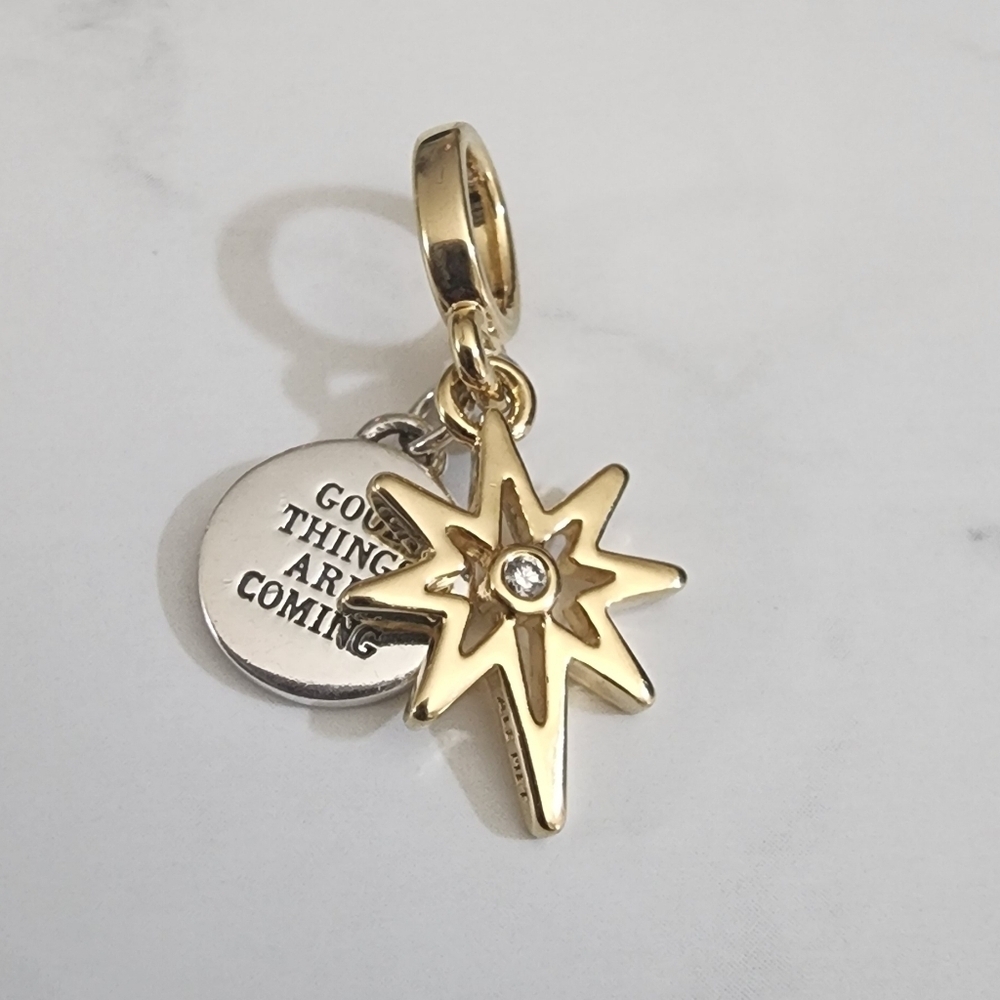 Pandora Engravable North Star Lab-grown Diamond Dangle Charm